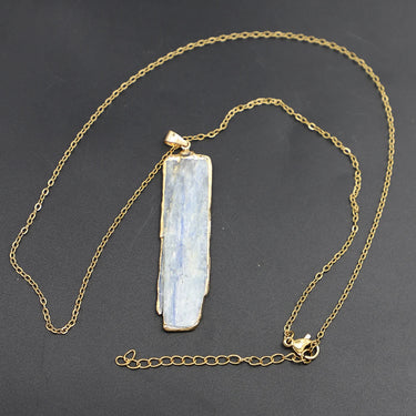 Raw Blue Topaz Necklace
